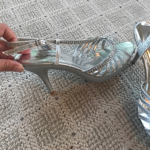 Silver Rhinestone Heels - Picture 2 of 3